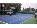 硅PU网球场地胶在武汉世纪豪健体育