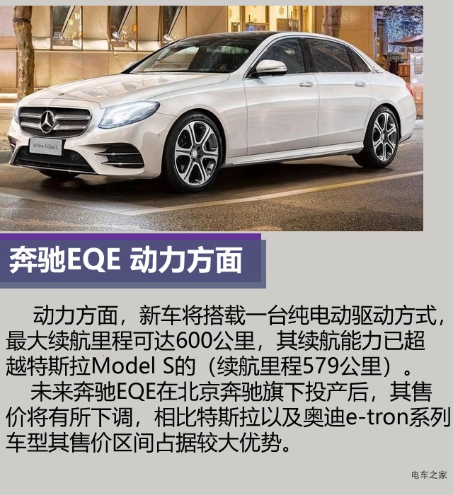 奔馳EQE 2020年發(fā)布 最大續(xù)航600公里