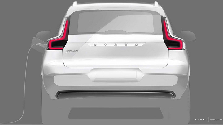 沃尔沃首款纯电动车型 纯电动版XC40预告图发布