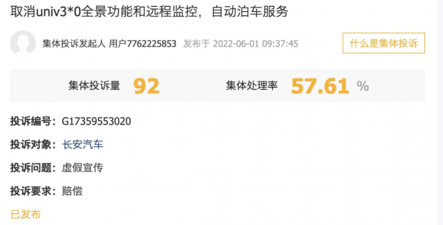 长安汽车被用户集体投诉 6月1日至今没有回应