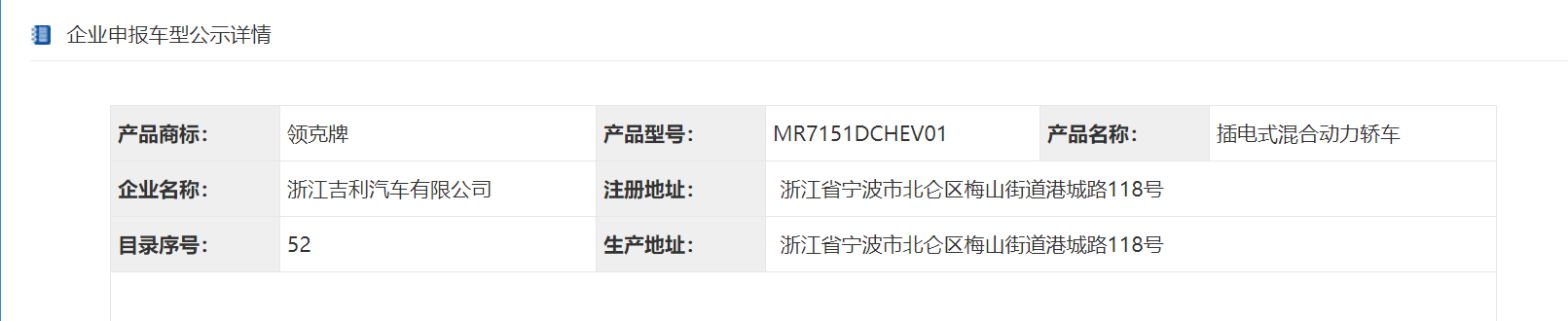 直指小米SU7？领克07 EM-P申报图解读