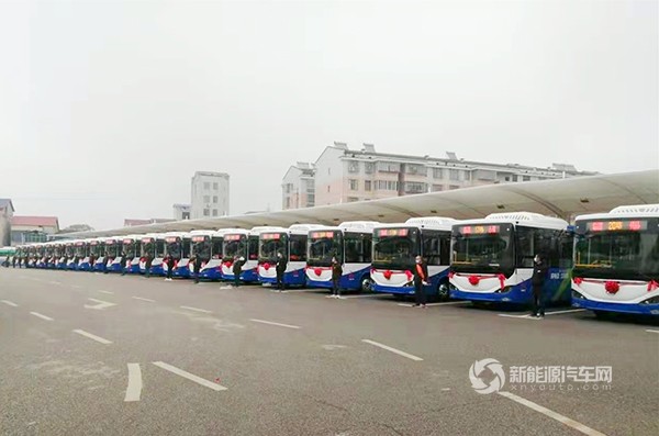 75台苏州金龙新能源公交，助临湘城乡客运一体化新篇章